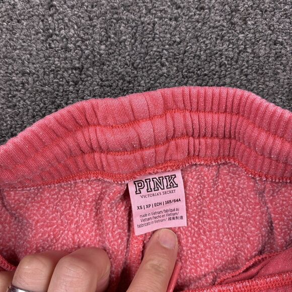 PINK Victoria’s Secret Sweatpants Drawstring Pink Loungewear Women’s Size XS - Picture 5 of 6